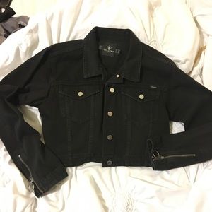 Volcom cropped jean denim jacket
